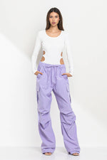 New wide legs parachute cargo pants