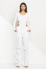 New wide legs parachute cargo pants