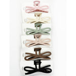 Soft Tone Jumbo Knotted Bow Claw Clip