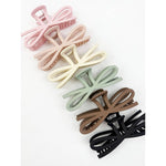 Soft Tone Jumbo Knotted Bow Claw Clip