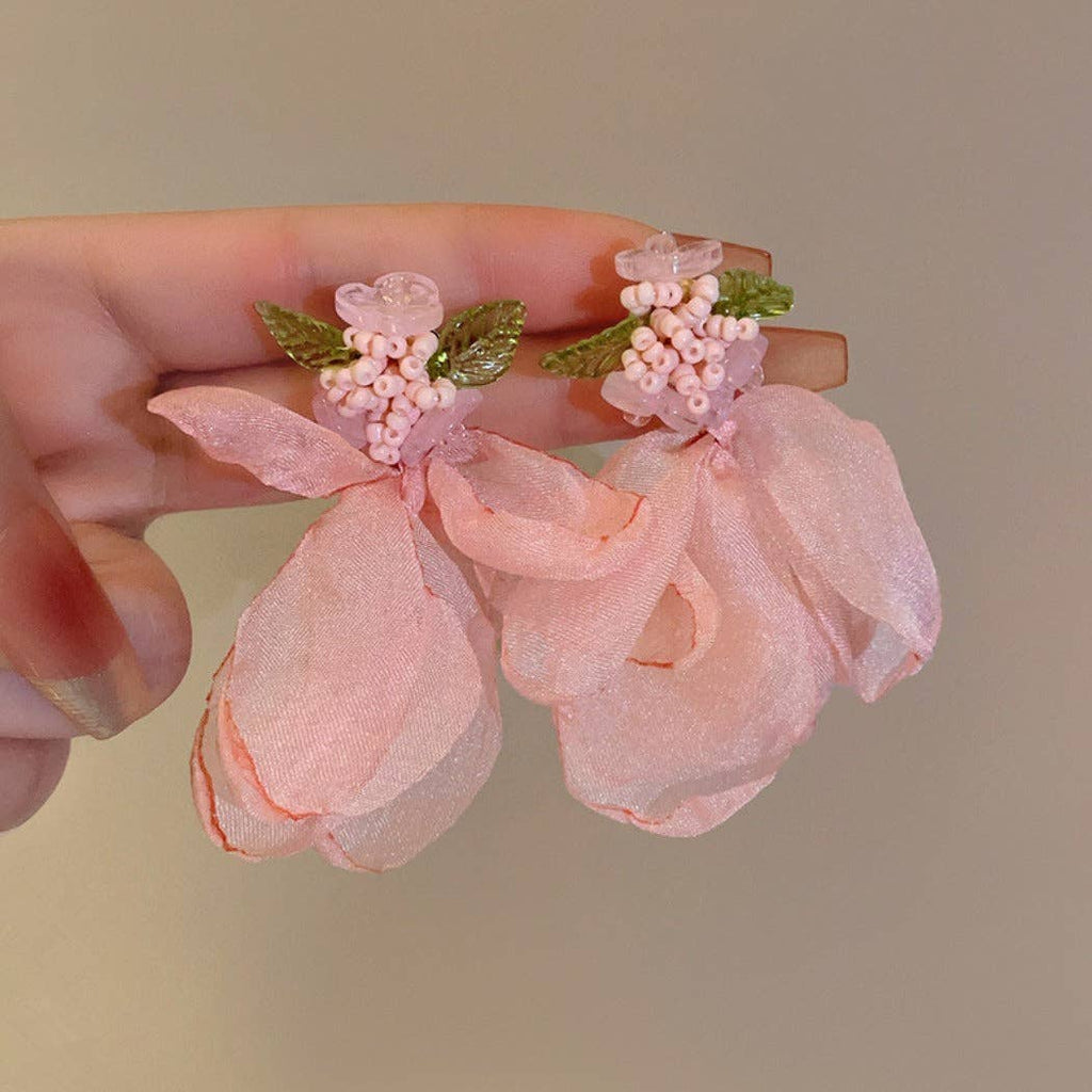 Floral Drop Petal Earrings