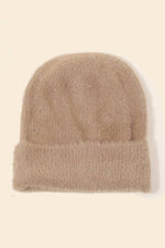 Assorted Color Fuzzy Ribbed Beanie