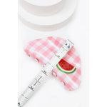 Checkered Fruit Print Curved Claw Clip