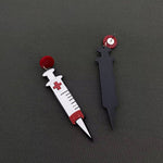 Halloween Acrylic Syringe Dangle Earrings