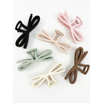 Soft Tone Jumbo Knotted Bow Claw Clip