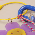 Happy Face Flower Chunky Chain Keyring Bag Charm