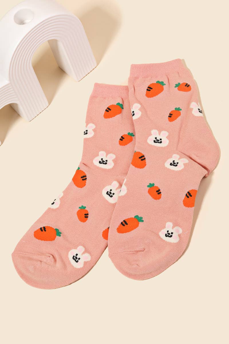 Cute Bunny Carrot Socks