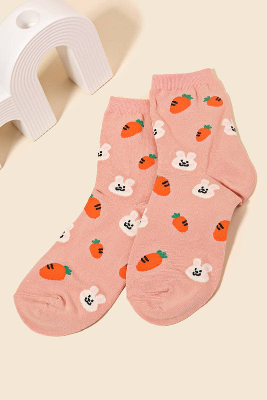 Cute Bunny Carrot Socks