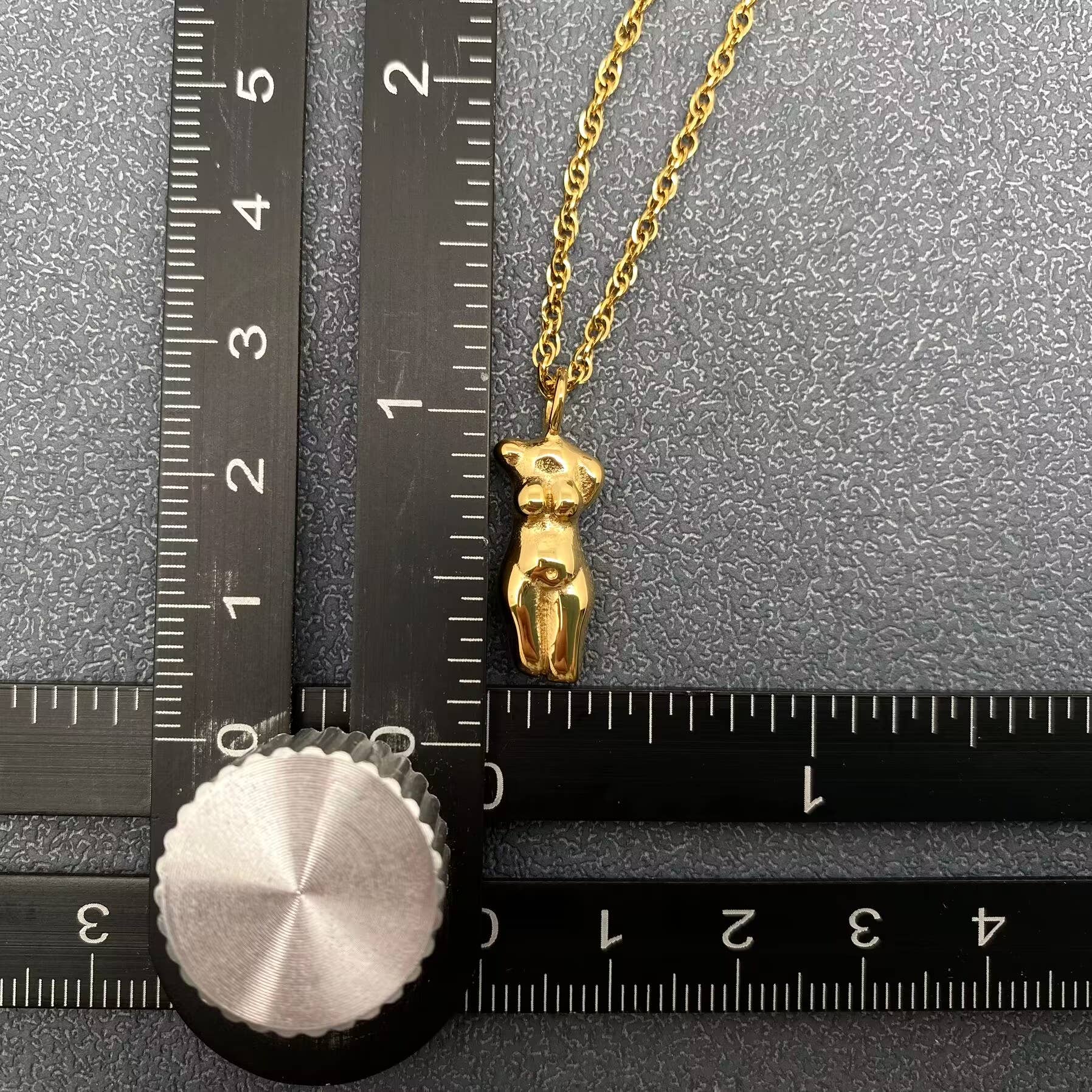 Abstract Beauty Body Charm 18K Gold Plated SS Necklace - FGS