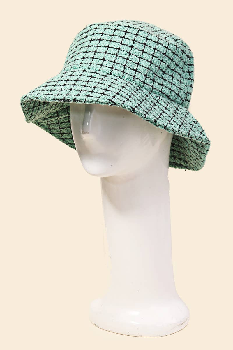 Checkered Pattern Bucket Hat