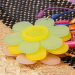 Happy Face Flower Chunky Chain Keyring Bag Charm