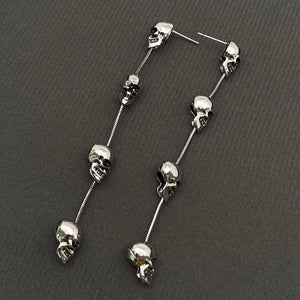 Halloween Skull Fringe Earrings - GT