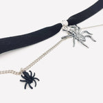 Halloween Gothic Spider Pendant Choker Necklace