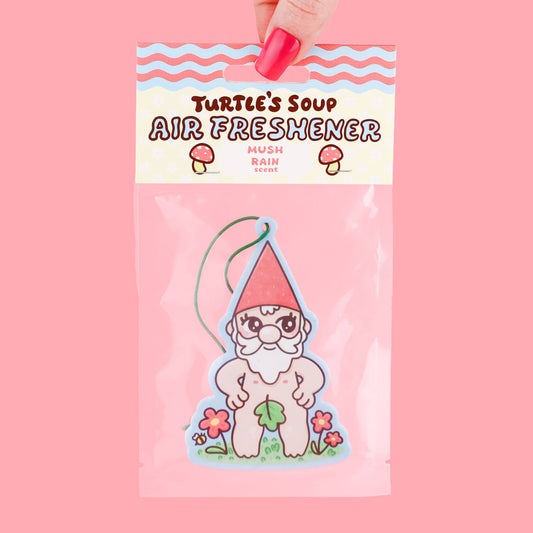 Naked Gnome Woodland Funny Scented Car Air Freshener