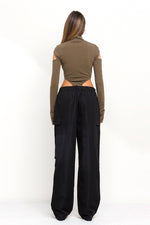 New wide legs parachute cargo pants