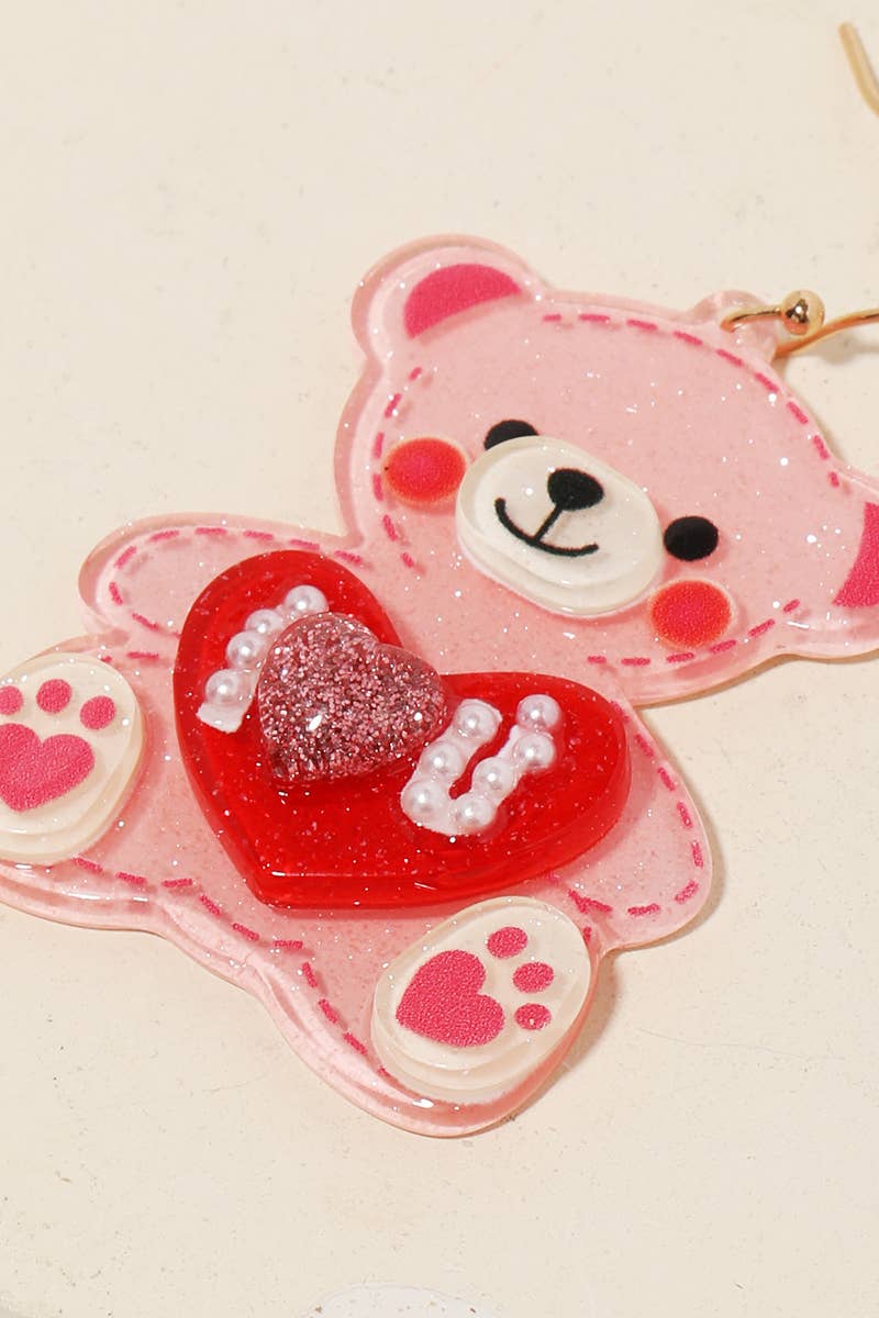 I Love You Bear Earrings