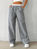 Trendy Striped  Loose Wide-Leg Pants DP25F546