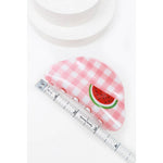 Checkered Fruit Print Curved Claw Clip