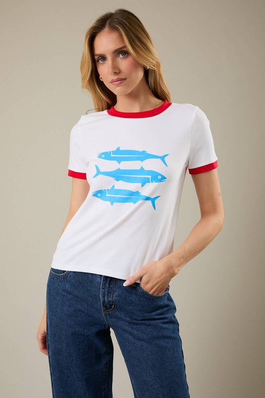 SARDINE GRAPHIC T-SHIRT - CREW NECK SHORT SLEEVE