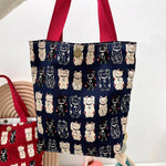 Cosbai - Lucky Cat Print Lunch Bag Handbag