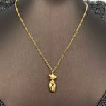 Abstract Beauty Body Charm 18K Gold Plated SS Necklace - FGS