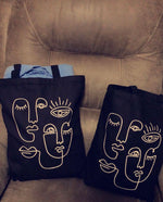 Face Line Art Tote